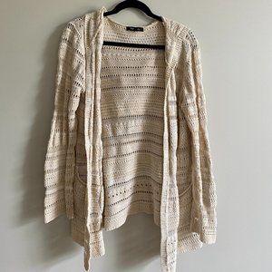 Relativity Boho Hooded Tan Cardigan XLarge